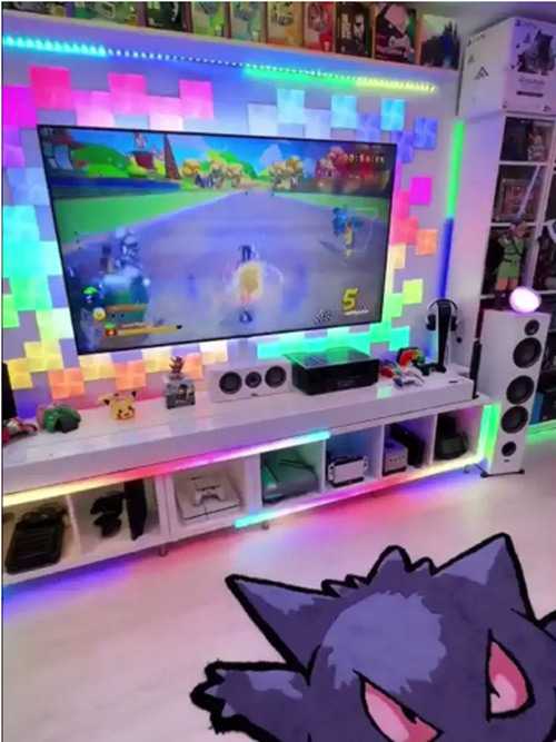 Pokémon-Themed Game Room-game room lights