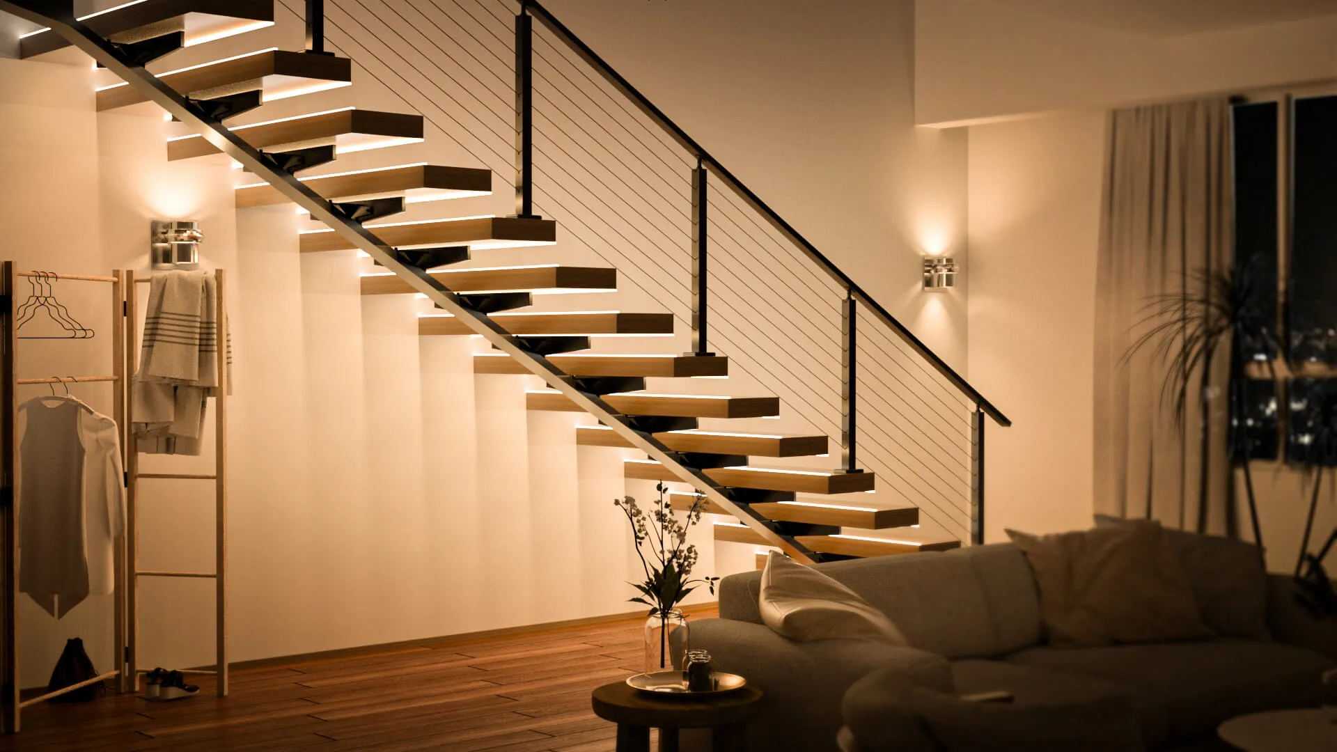 muzata led channel-led stair lights