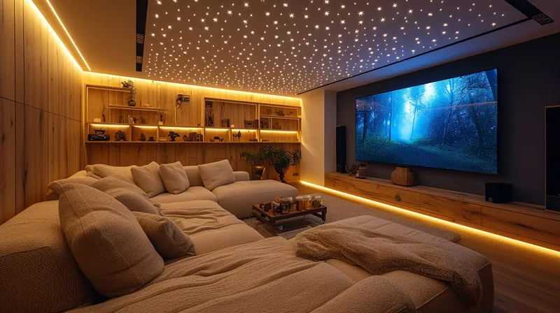 Home-Theater-lighting-Around the Seating Area